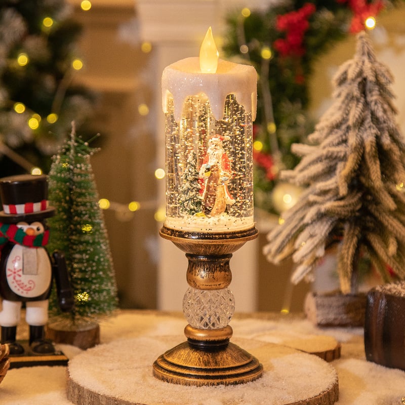 LED Julelys med Julemand