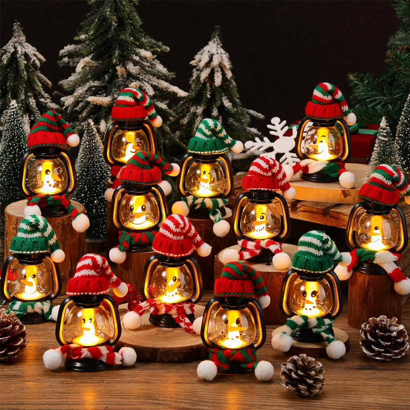Mini Jule-Snemands LED Lanterne Dekorationer