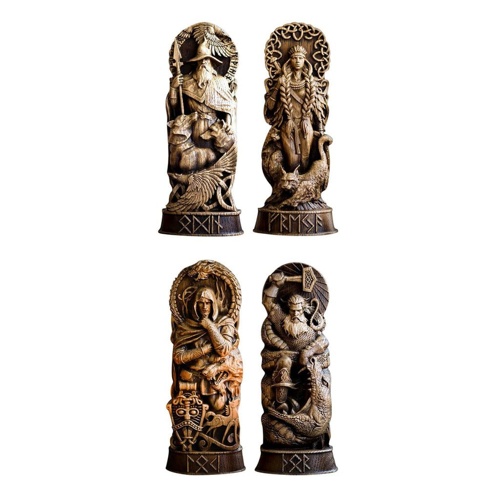 Statuette af nordiske guder i resin