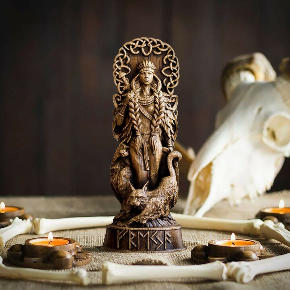 Statuette af nordiske guder i resin