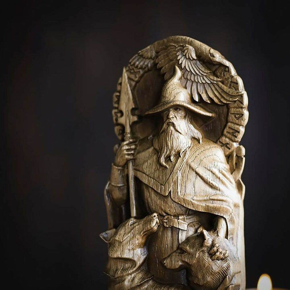 Statuette af nordiske guder i resin