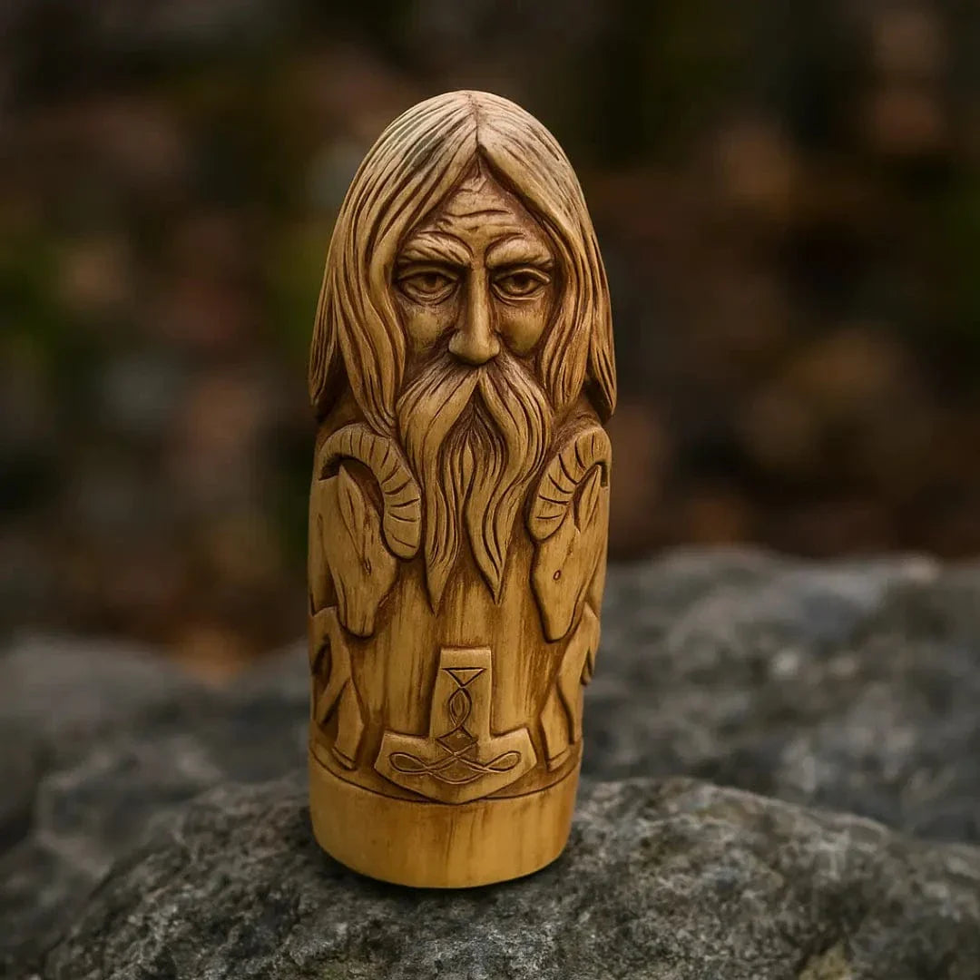 Nordisk Thor-statuette i detaljeret design