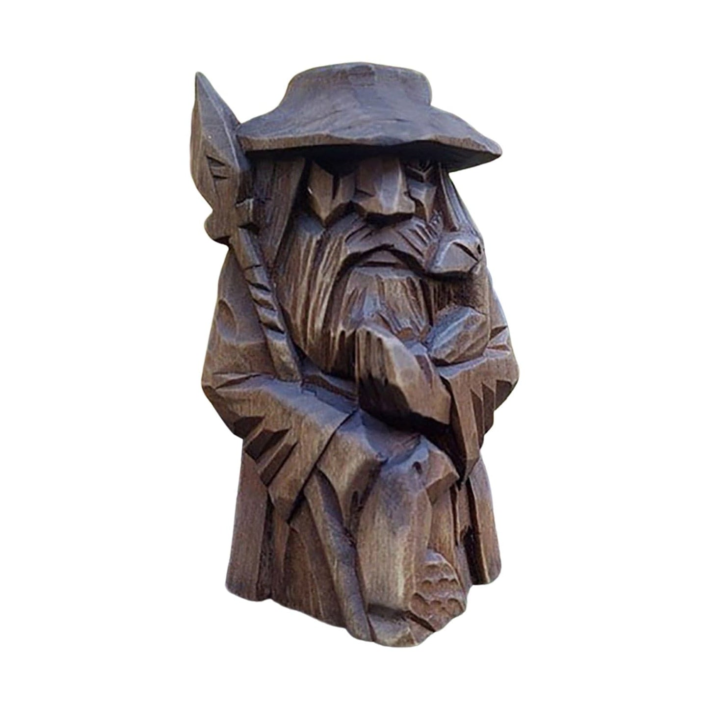 Træstatuette med nordiske gudemotiver