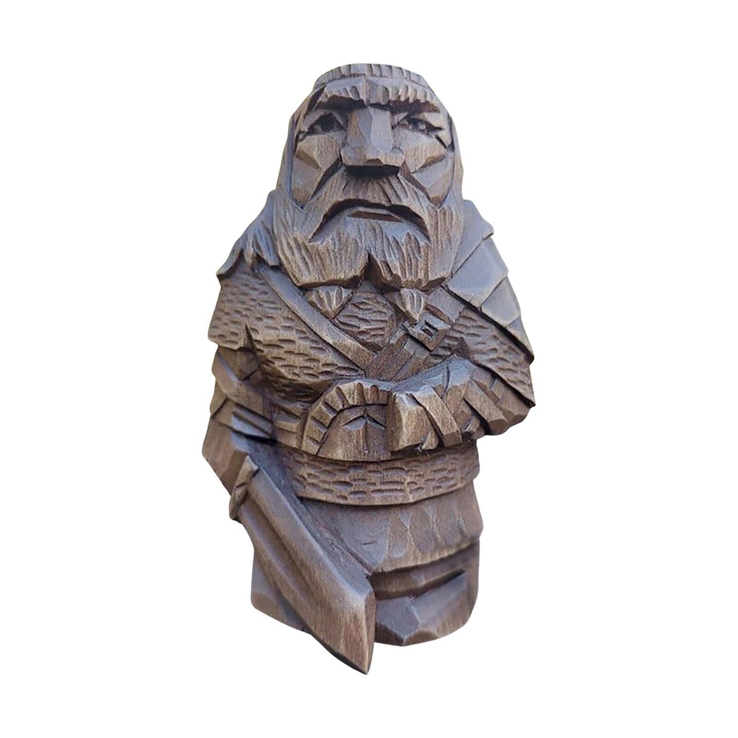 Træstatuette med nordiske gudemotiver