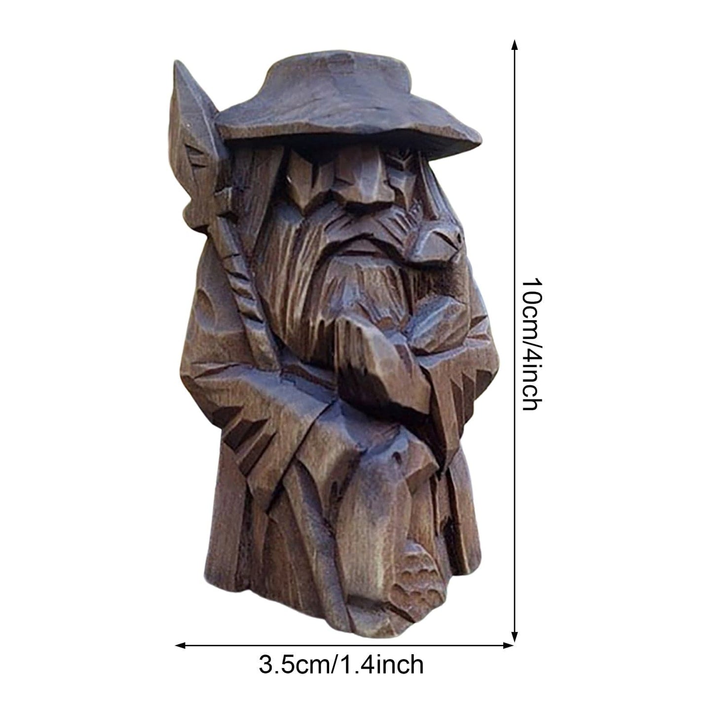 Træstatuette med nordiske gudemotiver
