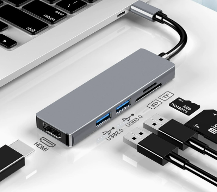 USB-C Hub – Kompakt 5-i-1 Løsning med HDMI 4K