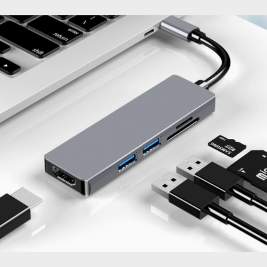 USB-C Hub – Kompakt 5-i-1 Løsning med HDMI 4K