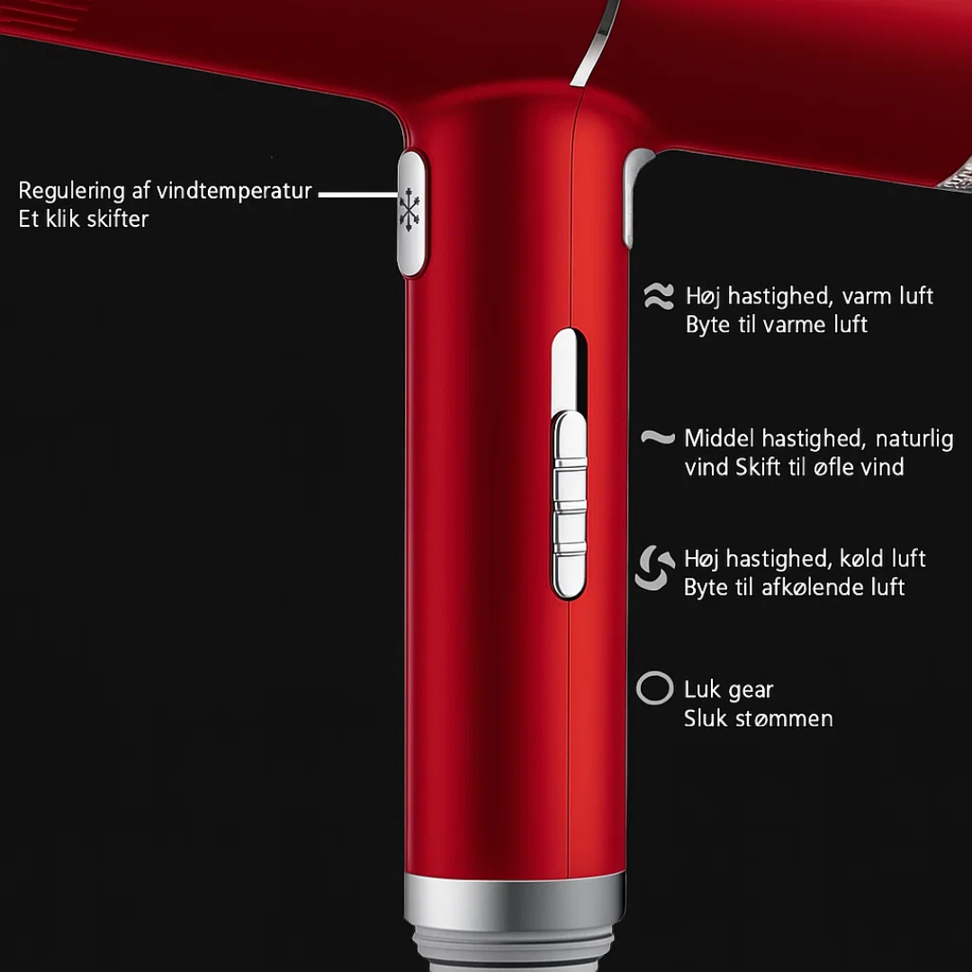Magnetisk hårtørrer til ubesværet styling
