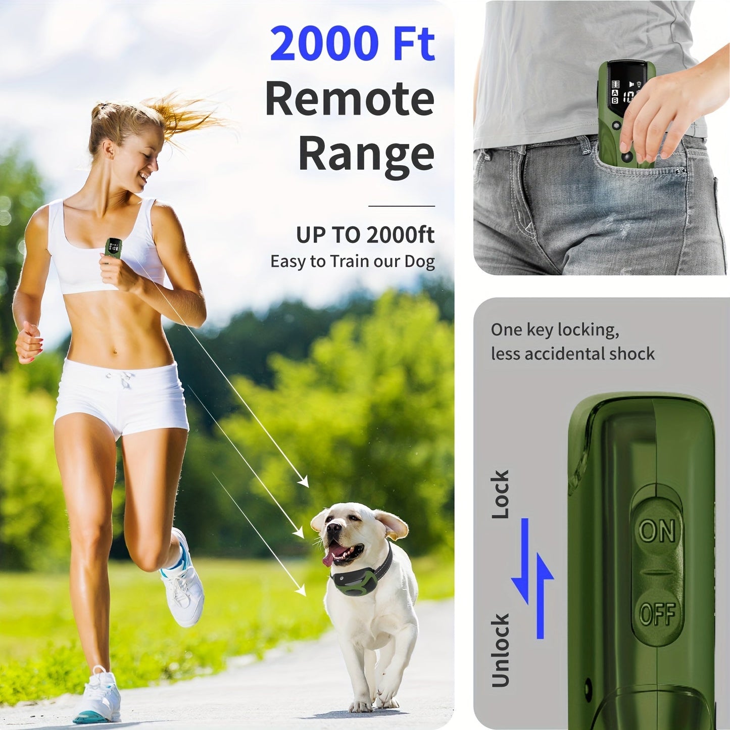 Skånsomt Hundehalsbånd med USB Opladning og Vibration