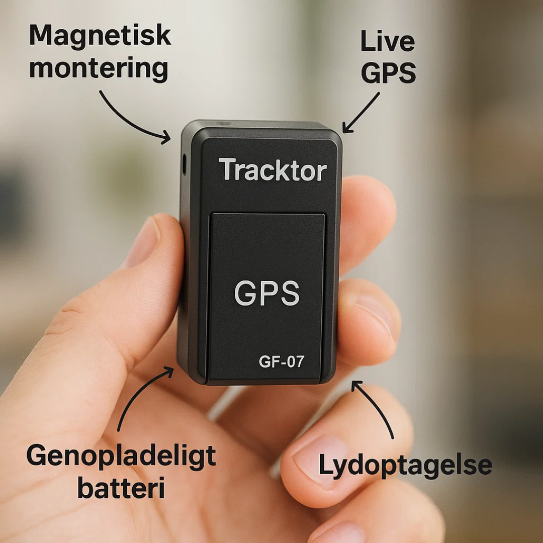 Mini GPS-tracker med Lyd, Magnet & Live-sporing