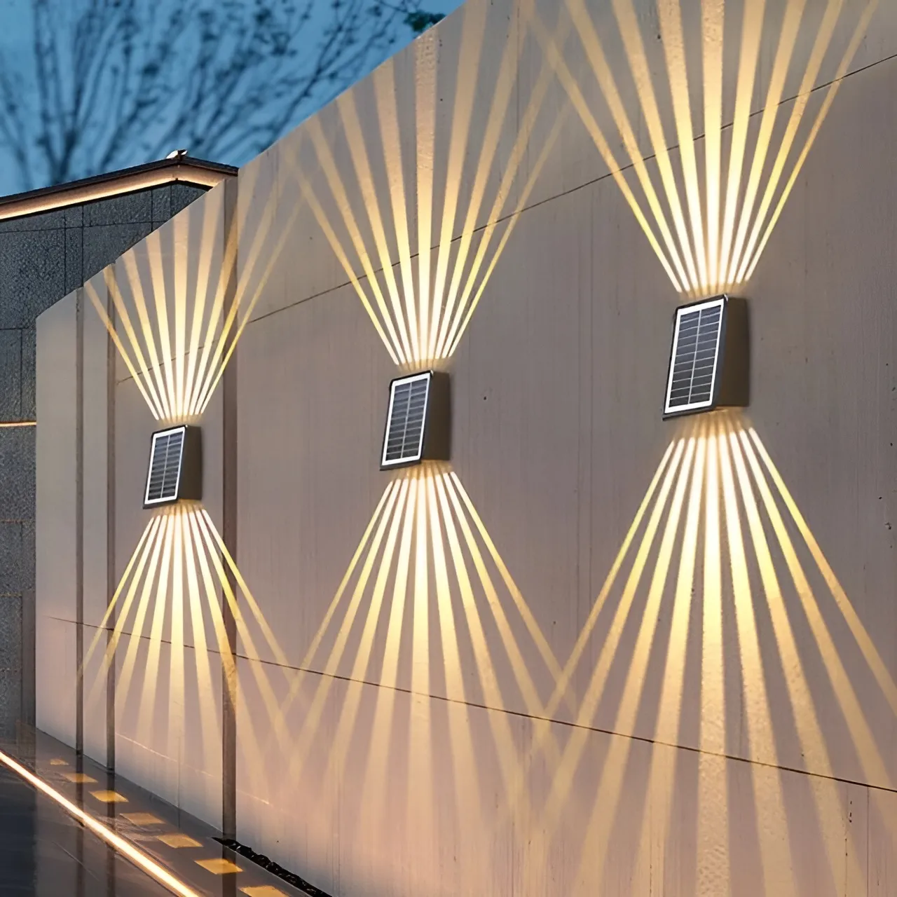 Ledsen™ WallLight: Solar Dobbelt Skygge Væg Lys