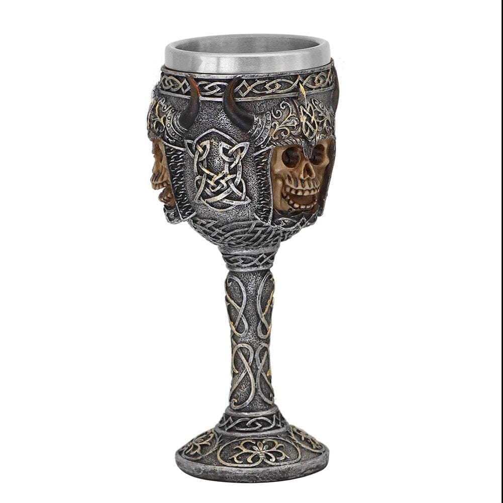 Vikingeglas med evig kriger-motiv