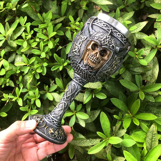 Vikingeglas med evig kriger-motiv