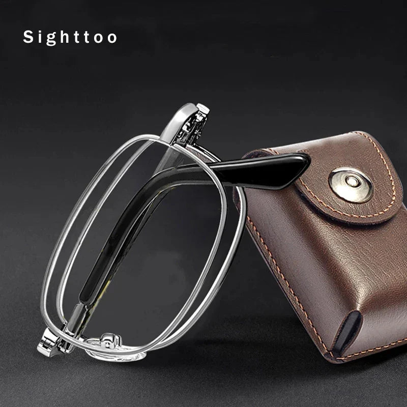 Kompakte Klapp-Lesebrille med Etui