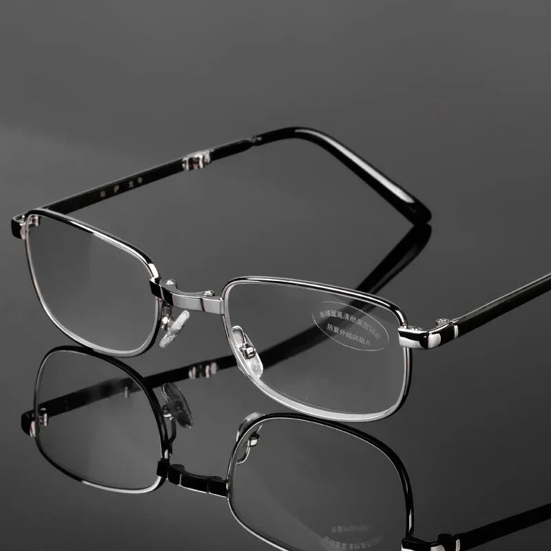 Kompakte Klapp-Lesebrille med Etui
