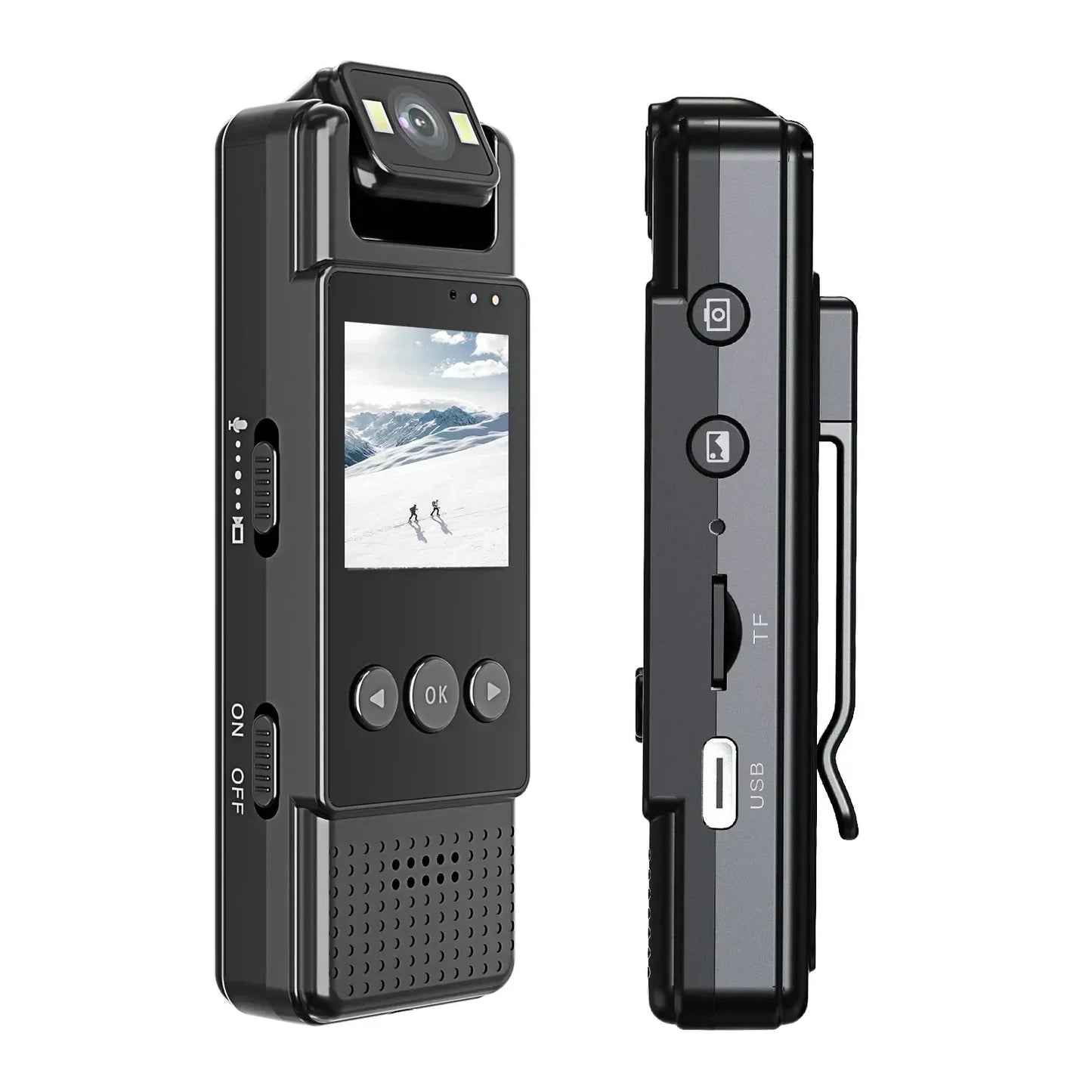 Kompakt Bodycam med Loop-optagelse & Skærm