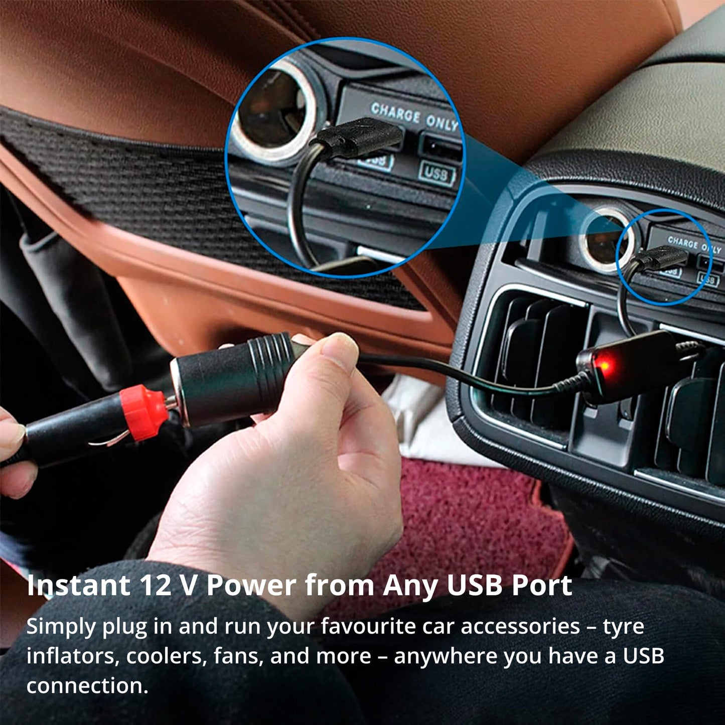 USB til 12V Biladapter – Enkel Plug & Play Strømløsning