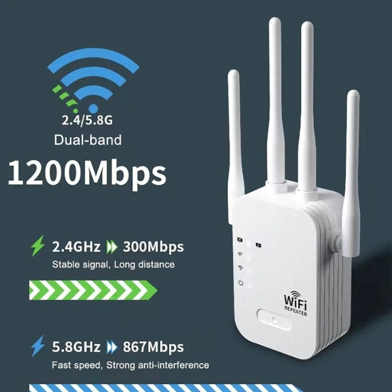 WiFi Repeater – Stabil Dækning til Hele Hjemmet