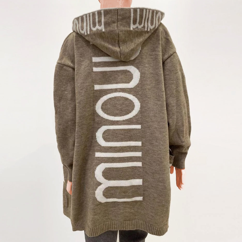 Elegant Vinter Hættetrøje Cardigan