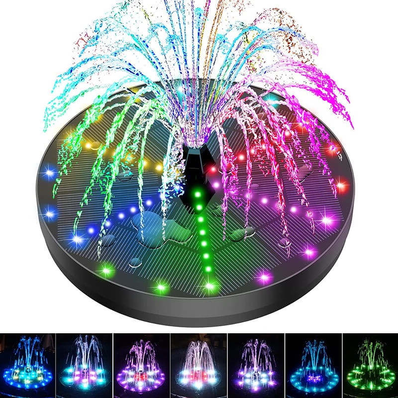 Solbrønd med 60 LED-lys